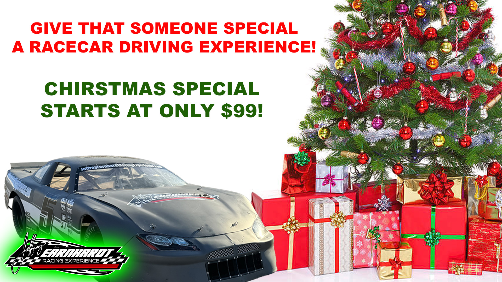 Christmas deals. Drive a racecar for only $99<br />
